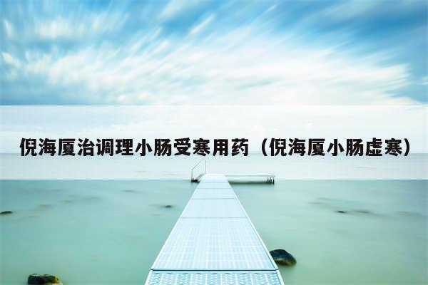 倪海厦治调理小肠受寒用药（倪海厦小肠虚寒）