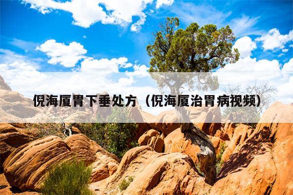 倪海厦胃下垂处方（倪海厦治胃病视频）