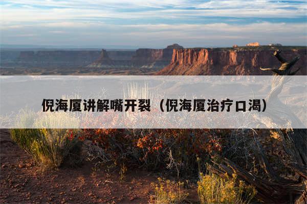倪海厦讲解嘴开裂（倪海厦治疗口渴）