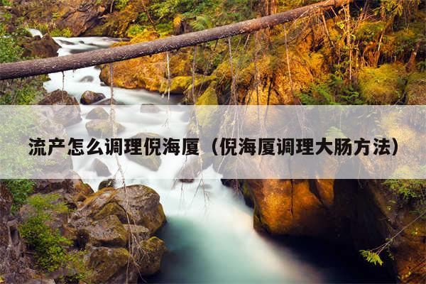 流产怎么调理倪海厦（倪海厦调理大肠方法）
