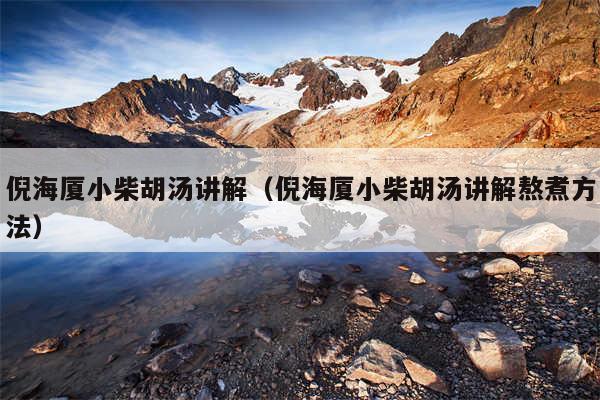 倪海厦小柴胡汤讲解（倪海厦小柴胡汤讲解熬煮方法）