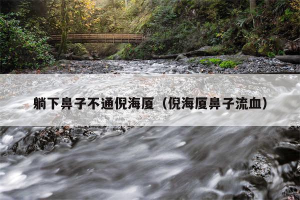 躺下鼻子不通倪海厦（倪海厦鼻子流血）