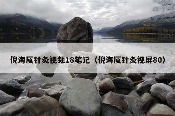 倪海厦针灸视频18笔记（倪海厦针灸视屏80）