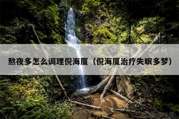 熬夜多怎么调理倪海厦（倪海厦治疗失眠多梦）