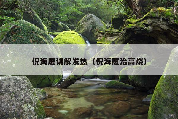 倪海厦讲解发热（倪海厦治高烧）