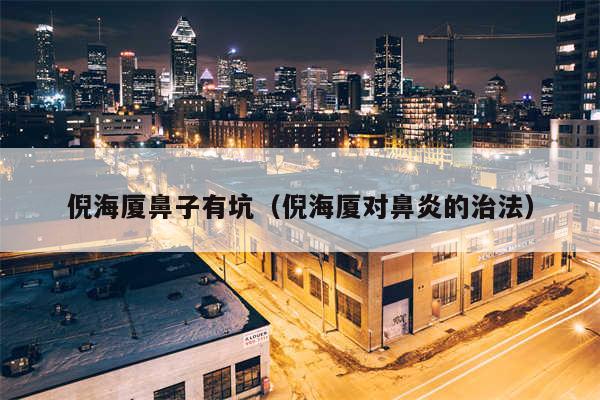 倪海厦鼻子有坑（倪海厦对鼻炎的治法）