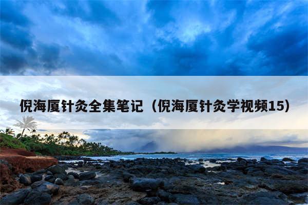 倪海厦针灸全集笔记（倪海厦针灸学视频15）