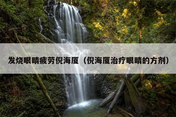 发烧眼睛疲劳倪海厦（倪海厦治疗眼睛的方剂）