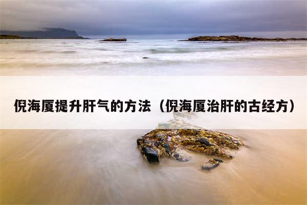 倪海厦提升肝气的方法（倪海厦治肝的古经方）