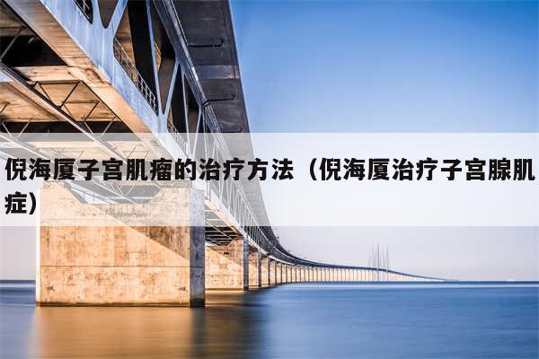 倪海厦子宫肌瘤的治疗方法（倪海厦治疗子宫腺肌症）