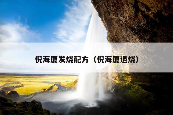 倪海厦发烧配方（倪海厦退烧）