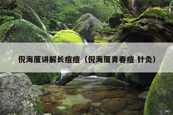 倪海厦讲解长痘痘（倪海厦青春痘 针灸）
