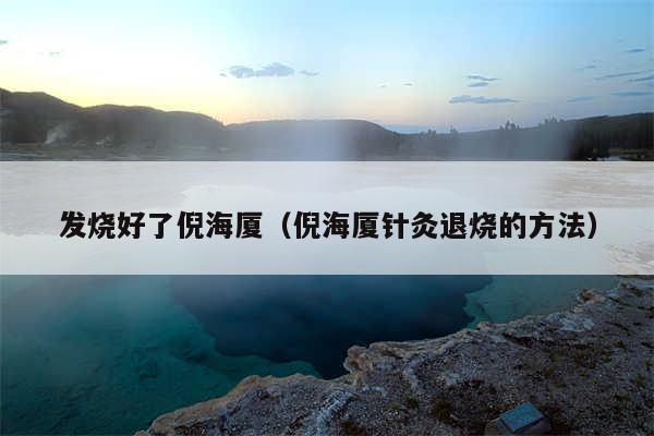 发烧好了倪海厦（倪海厦针灸退烧的方法）