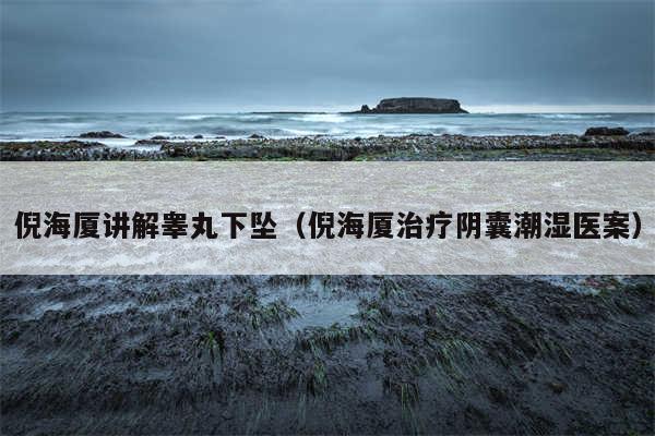 倪海厦讲解睾丸下坠（倪海厦治疗阴囊潮湿医案）