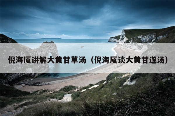 倪海厦讲解大黄甘草汤（倪海厦谈大黄甘遂汤）