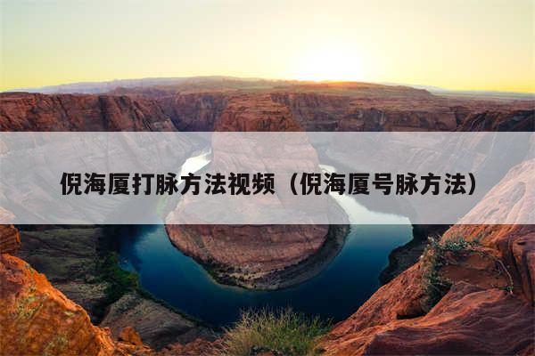 倪海厦打脉方法视频（倪海厦号脉方法）