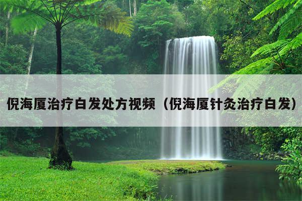 倪海厦治疗白发处方视频（倪海厦针灸治疗白发）