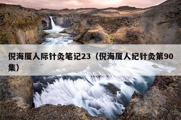 倪海厦人际针灸笔记23（倪海厦人纪针灸第90集）