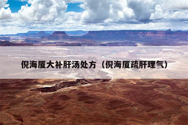 倪海厦大补肝汤处方（倪海厦疏肝理气）