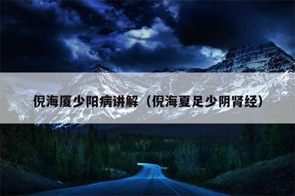 倪海厦少阳病讲解（倪海夏足少阴肾经）