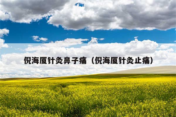 倪海厦针灸鼻子痛（倪海厦针灸止痛）