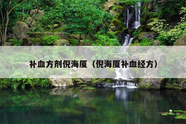 补血方剂倪海厦（倪海厦补血经方）