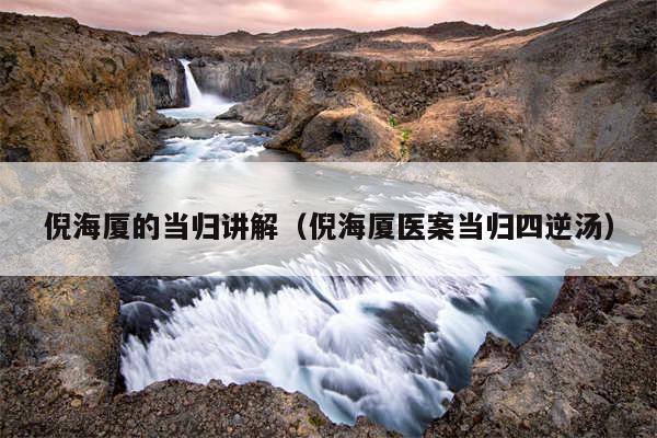 倪海厦的当归讲解（倪海厦医案当归四逆汤）