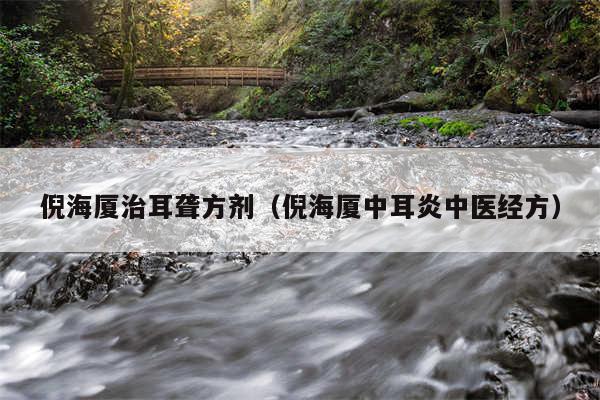 倪海厦治耳聋方剂（倪海厦中耳炎中医经方）