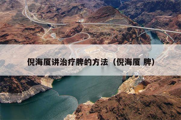 倪海厦讲治疗脾的方法（倪海厦 脾）