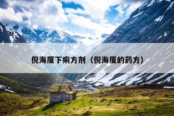 倪海厦下痢方剂（倪海厦的药方）