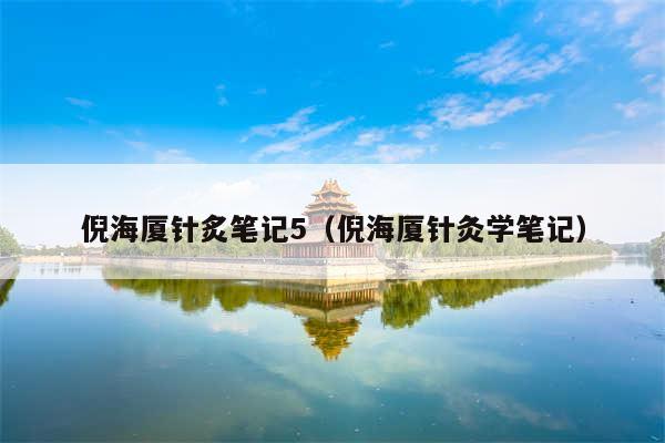倪海厦针炙笔记5（倪海厦针灸学笔记）