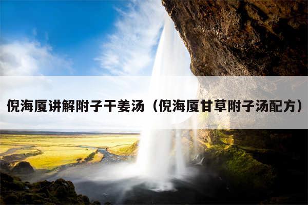 倪海厦讲解附子干姜汤（倪海厦甘草附子汤配方）