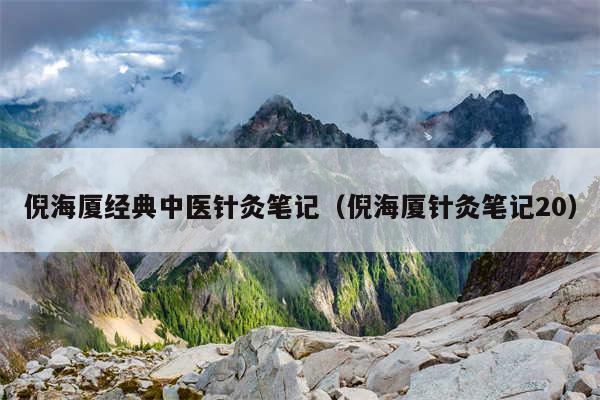 倪海厦经典中医针灸笔记（倪海厦针灸笔记20）