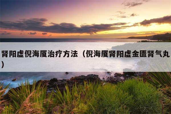 肾阳虚倪海厦治疗方法（倪海厦肾阳虚金匮肾气丸）