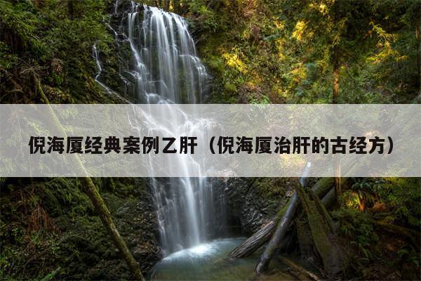 倪海厦经典案例乙肝（倪海厦治肝的古经方）