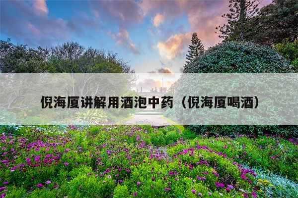 倪海厦讲解用酒泡中药（倪海厦喝酒）