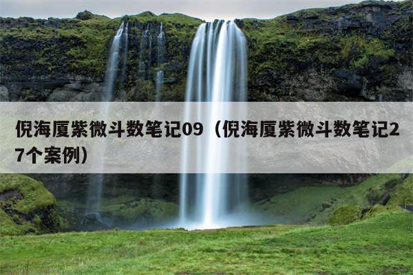 倪海厦紫微斗数笔记09（倪海厦紫微斗数笔记27个案例）