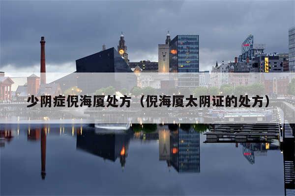 少阴症倪海厦处方（倪海厦太阴证的处方）