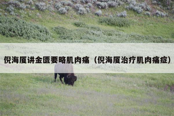 倪海厦讲金匮要略肌肉痛（倪海厦治疗肌肉痛症）
