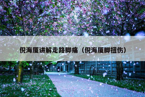 倪海厦讲解走路脚痛（倪海厦脚扭伤）