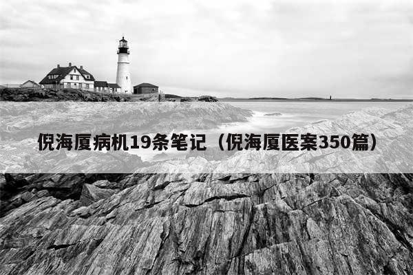 倪海厦病机19条笔记（倪海厦医案350篇）