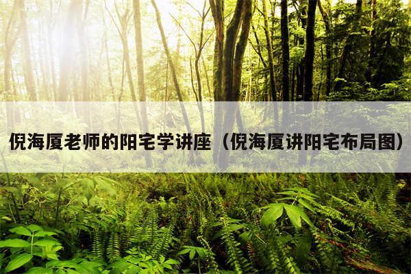 倪海厦老师的阳宅学讲座（倪海厦讲阳宅布局图）