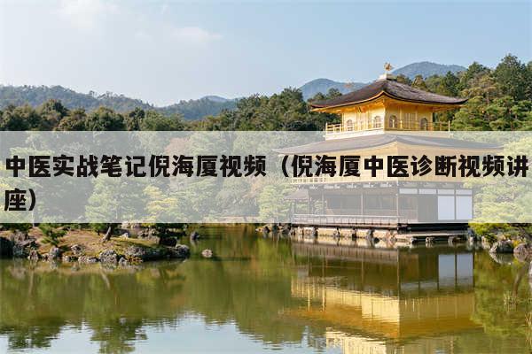 中医实战笔记倪海厦视频（倪海厦中医诊断视频讲座）