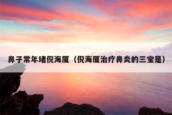 鼻子常年堵倪海厦（倪海厦治疗鼻炎的三宝是）