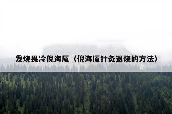 发烧畏冷倪海厦（倪海厦针灸退烧的方法）