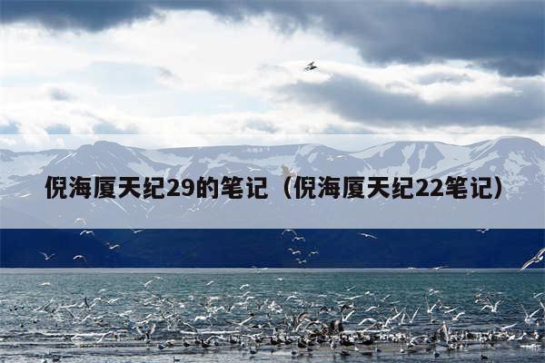 倪海厦天纪29的笔记（倪海厦天纪22笔记）
