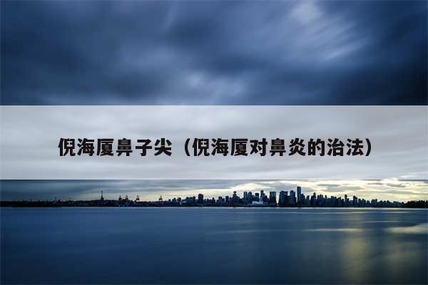 倪海厦鼻子尖（倪海厦对鼻炎的治法）