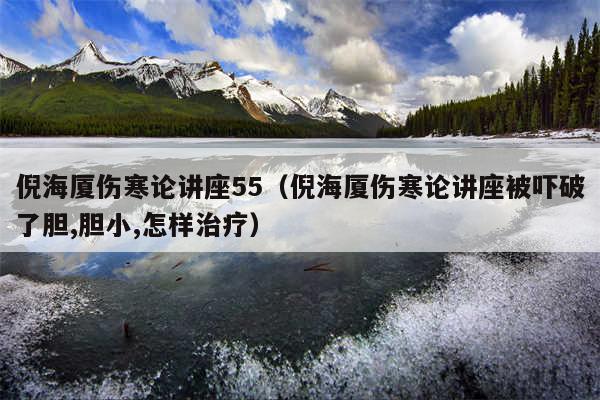 倪海厦伤寒论讲座55（倪海厦伤寒论讲座被吓破了胆,胆小,怎样治疗）