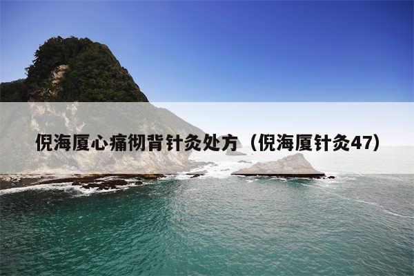 倪海厦心痛彻背针灸处方（倪海厦针灸47）