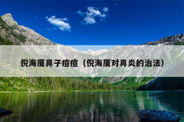 倪海厦鼻子痘痘（倪海厦对鼻炎的治法）